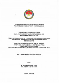 PEMBUATAN DRAFT STANDARD OPERATION PROCEDURE PENGARSIPAN BERKAS NAPITER PERORANGAN PROGRAM DERADIKALISASI ANALISIS MONITOTING, EVALUASI DAN PELAPORAN SUBDIT BINA DALAM LEMBAGA PEMASYARATKAN DIREKTORAT DERADIKALISASI DEPUTI BIDANG PENCEGAHAN, PERLIDUNGAN DAN DERADIKALISASI