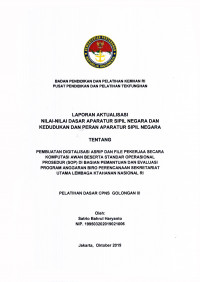 PEMBUATAN DIGITALISASI ARSIP DAN FILE PEKERJA SECARA KOMPUTASI AWAN BESERTA STANDAR OPERASIONAL PROSEDUR (SOP) DI BAGIAN PEMANTUAN DAN EVALUASI PROGRAM ANGGARAN BIRO PERENCANAAN SEKRETARIAT UTAMA LEMBAGA KETAHANAN NASIONAL RI
