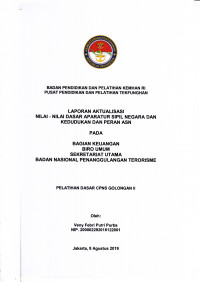 BAGIAN KEUANGAN BIRO UMUM SEKRETARIAT UMUM BADAN NASIONAL PENANGGULANGAN TERORISME