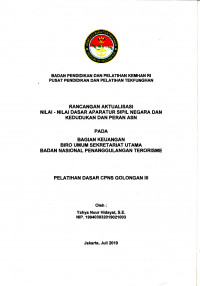 BAGIAN KEUANGAN BIRO UMUM SEKRETARIAT UTAMA BADAN NASIONAL PENANGGULANGAN TERORISME