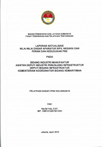BIDANG INFRASTRUKTUR PENGOLAHAN PRODUK PERIKANAN ASISTEN DEPUTI INFRASTRUKTUR PELAYARAN, PERIKANANDA PARAWISATA DEPUTI BIDANG INSFRASTRUKTUR KEMENTERIAN KOORDINATOR BIDANG KAMARITIMAN