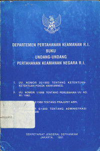 Buku Undang-Undang Pertahanan Keamanan Negara R.I-1991