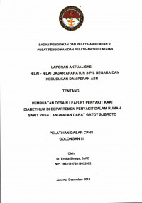 PEMBUATAN DESAIN LEAFLET PENYAKIT KAKI DEABETIKUM DI DEPARTEMEN PENYAKIT DALAM RUMAH SAKIT PUSAT ANGKATAN DARAT GATOR SUBROTO