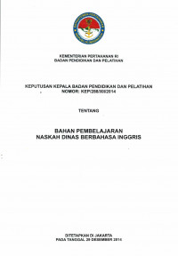 BAHAN PEMBELAJARAN NASKAH DINAS BERBAHASA INGGRIS