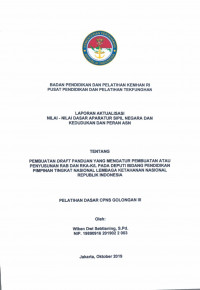 PEMBUATAN DRAFT PANDUAN YANG MENGATUR PEMBUATAN ATAU PENYUSUNAN RAB DAN RKA-K/L PADA DEPUTI BIDANG PENDIDIKAN PIMPINAN TINKAT NASIONAL LEMBAGA KETAHANAN NASIONAL REPUBLIK INDONESIA