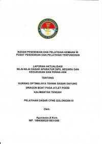 KURANG OPTIMALNYA TEKNIK DASAR DAYUNG DRAGON BOAT PADA ATLET PODSI KALIMANTAN TENGAH