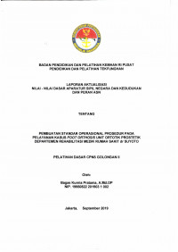 PEMBUATAN STANDAR OPERASIONAL PROSEDUR PADA PELAYANAN KASUS FOOT ORTHOSIS UNIT ORTOTIK PROSTETIK DEPARTEMEN REHABILITASI MEDIK RUMAH SAKIT DR SUYOTO