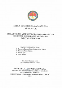 ETIKA SUMBER DAYA MANUSIA APARATUR