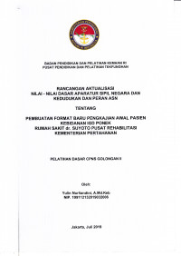 PEMBUATAN FORMAT BARU PENGKAJIAN AWAL PASIEN KEBIDANAN IGD PONEK RUMAH SAKIT DR. SUYOTO PUSAT REHABILITASI KEMENTERIAN PERTAHANAN