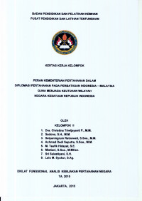 PERAN KEMENTRIAN PERTAHANAN DALAM DIPLOMA PERTAHANAN PADA PERBATASAN INDONESIA - MALAYSIA GUNA MENJAGA KEUTUHAN WILAYAH NEGARA KESATUAN REPUBLIK INDONESIA