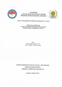 BIDANG KLARIFIKASI PUSAT KAJIAN KEBIJAKAN DAN HUKUM SEKRETARIAT JENDERAL DPD RI