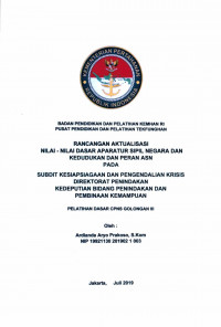SUBDIT KESIAPSIAGAAN DAN PENGENDALIAN KRISIS DIREKTORAT PENINDAKAN KEDEPUTIAN BIDANG PENINDAKAN DAN PEMBINAAN KEMAMPUAN