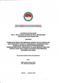 PEMBUATAN MEDIA PENYIMPANAN DARING UNTUK KURIKULUM DAN PERANGKAT KENDALI PENDIDIKAN DI SUBDIREKTORAT KURIKULUM DAN SILABUS DITPROGBANGDIKDEBIDDIKPIMKATNAS LEMHANNAS RI GUNA MENGOPTIMALKAN PENGOLAHAN DATA KURIKULUM SERTA PENYIMPANAN DOKUMEN DAN ARSIP