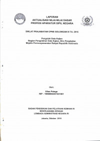 PENGOLAH DATA KAJIAN BAGIAN PENGOLAHAN DATA KAJIAN, BIRO PENGKAJIAN MAJELIS PERMUSYAWARATAN RAKYAT REPUBLIK INDONESIA