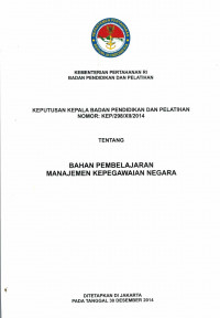 BAHAN PEMBELAJARAN MANAJEMEN KEPEGAWAIAN NEGARA