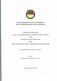 PEMBUATAN DRAFT SOP DESAIN NEWSLETTER PADA BIRO HUMAS SEKRETARIAT UTAMA LEMBAGA KETAHANAN NASIONAL REPUBLIK INDONESIA