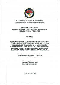 PEMBUATAN BAGAN LUAR MEKANISME DAN PROSEDUR PEMBERIAN BANTUAN FASILITAS KEGIATAN KEPADA INDUK CABANG OLAHRAGA, NPC, DAN LEMBAGA OLAHRAGA LAINNYA PADA ASISTEN DEPUTI OLAHRAGA PRESTASI DEPUTI BIDANG PENINGKATAN PRESTASI OLAHRAGA, KEMENTERIAN PEMUDA DAN OLAHRAGA