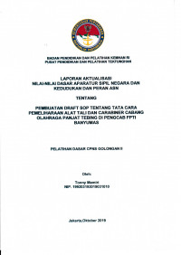 PEMBUATAN DRAFT SOP TENTANG TATA CARA PEMELIHARAAN ALAT TALI DAN CARABINER CABANG OLAHRAGA PANJAT TEBING DI PENGCAB FPTI BANYUMAS