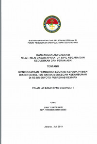 MENINGKATKAN PEMBERIAN EDUKASI KEPADA PASIEN DIABETES MELITUS UNTUK MENCEGAH KEKAMBUHAN DI RS SUYOTO PUSREHAB KEMHAN