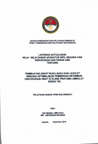 PEMBUATAN DRAFT BUKU SAKU DAN LEAFLET SEBAGIAN OPTIMALISASI PEMBERIAN INFORMASI DAN EDUKASI OBAT DI KLINIK PRATAMA AMBALAT SESKO TNI