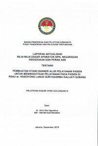 PEMBUATAN STAND BANNER ALU PELAYANAN PASIEN UNTUK MENINGKATKAN PELAYANAN PADA PASIEN DI RSAU DR. HOEDIYONO LANUD SURYADARMA KALIJATI SUBANG