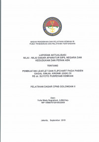 PEMBUATAN LEAFLEAT DAN FLIPCHART PADA PASIEN GAGAL GINJAL KRONIK (GGK) DI RS dr. SUYOTO PUSREHAB KEMHAN