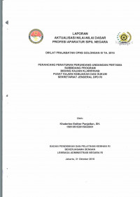 PERANCANG PERATURAN PERUNDANG-UNDANGAN PERTAMA SUBBIDANG PROGRAM BIDANG KAJIAN KLARIFIKASI PUSAT KAJIAN KEBIJAKAN DAN HUKUM SEKRETARIAT JENDERAL DPD RI