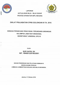 SEBAGAI PERANCANG PERATURAN PERUNDANG-UNDANGAN KELOMPOK JABATAN FUNGSIONAL SEKRETARIAT JENDERAL DPD RI