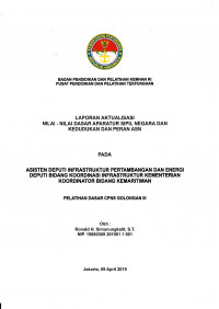ASISTEN DEPUTI INFRASTRUKTUR PERTAMBANGAN DAN ENERGI DEPUTI BIDANG KOORDINASI INSFRASTRUKTUR KEMENTERIAN KOORDINATOR BIDANG KEMARITIMAN