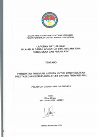 PEMBUATAN PROGRAM LATIHAN UNTUK MENINGKATKAN PRESTASI DAN KEDISIPLINAN ATLET DAYUNG PROVINSI RIAU
