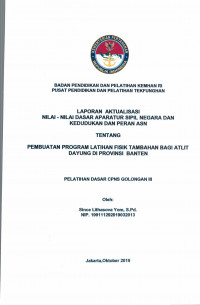 PEMBUATAN PROGRAM LATIHAN FISIK TAMBAHAN BAGI ATLIT DAYUNG DI PROVINSI BANTEN