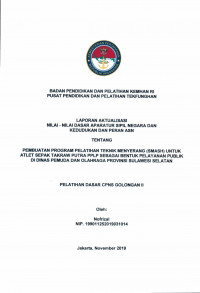 PEMBUATAN PROGRAM PELATIHAN TEKNIK MENYERANG (SMASH) UNTUK ATLET SEPAK TAKRAW PUTRA PPLP SEBAGAI BENTUK PELAYANAN PUBLIK DI DINAS PEMUDA DAN OLAHRAGA PROVINSI SULAWESI SELATAN