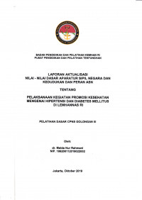 PELAKSANAAN KEGIATAN PROMOSI KESEHATAN MENGENAI HIPERTENSI DAN DIABETES MELLITUS DI LEMHANNAS RI