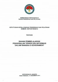 BAHAN PEMBELAJARAN PENGENALAN TEKNOLOGI INFORMASI DALAM RANGKA E-GOVERNMENT