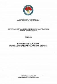 BAHAN PEMBELAJARAN PENYELENGGARAAN RAPAT DAN DISKUSI