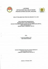 ANALIS MATERI PERSIDANGAN BAGIAN RAPAT DAN OPERASIONAL BADAN PENGEMBANGAN KAPASITAS KELEMBAGAAN (BPKK) BIRO PERSIDANGAN I SEKRETARIAT JENDERAL DPD RI