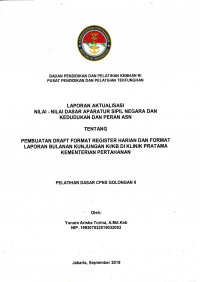 PEMBUATAN DRAFT FORMAT REGISTER HARIAN DAN FORMAT LAPORAN BULANAN KUNJUNGAN KI/KB DI KLINIK PRATAMA KEMENTERIAN PERTAHANAN