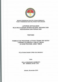 PEMBUATAN PROGRAM LATIHAN TEKNIK RIP ENTRY CABANG OLAHRAGA LONCAT INDAH DI KONI PROVINSI JAWA TIMUR