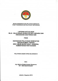 SUB BAGIAN PELAYANAN KESEHATAN BAGIAN RUMAH TANGGA BIRO UMUM SEKRETARIAT JENDERAL KEMENTERIAN PERTAHANAN