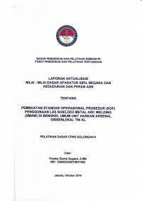 PEMBUATAN STANDAR OPERASIONAL PROSEDUR (SOP) PENGGUNAAN LAS SHIELDED METAL ARC WELDING (SMAW) DI BENGKEL UMUM UNIT HARKAN ARSENAL DISSENLEKAL TNI AL