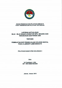 PEMBUATAN SOP PENGELOLAAN KOLEKSI DIGITAL PADA E-B-LIBRARY LEMHANNAS RI