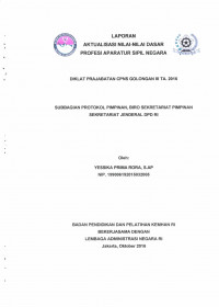 SUBBAGIAN PROTOKOL PIMPINAN, BIRO SEKRETARIAT PIMPINAN SEKRETARIAT JENDERAL DPD RI