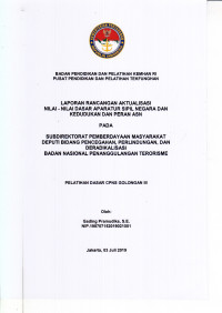 SUBDIREKTORAT PEMBERDAYAAN MASYRAKAT DEPUTI BIDANG PENCEGAHAN, PERLINDUNGAN, DAN DERADIKALISASI BADAN NASIONAL PENANGGULANGAN TERORISME