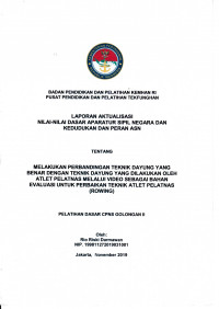 MELAKUKAN PERBANDINGAN TEKNIK DAYUNG YANG BENAR DENGAN TEKNIK DAYUNG YANG DILAKUKAN OLEH ATLET PELATNAS MELALUI VIDEO SEBAGAI BAHAN EVALUASI UNTUK PERBAIKAN TEKNIK ATLET PELATNAS (ROWING)