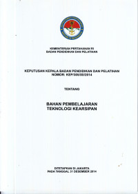 BAHAN PEMBELAJARAN TEKNOLOGI KEARSIPAN