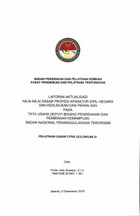 TATA USAHA DEPUTI BIDANG PENINDAKAN DAN PEMBINAAN KEMAMPUAN BADAN NASIONAL PENANGGULANGAN TERORISME